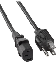 สายAC Power 3 Prong Power Cord Extension Cable Male Plug 3x1mm ความยาว1.5M (Black)-intl