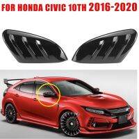 【car parts】ฝาครอบกระจกมองหลังสีดำสไตล์ Mugen สำหรับ Honda Civic 10TH 2016-2020