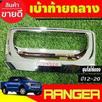 ครอบมือเปิดท้าย มือเปิดท้าย ชุปโครเมี่ยม+โลโก้แดง (ชิ้นกลาง) ฟอร์ด แรนเจอร์ FORD RANGER 2012 2013 2014 2015 2016 2017 2018 2019 (RI)