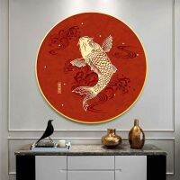 2023 new years surplus printed cross-stitch goldfish living room Chinese style self-embroidered handmade simple embroidery