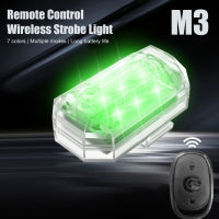 Wireless รีโมทคอนโทรล LED ไฟแฟลชรถยนต์7สีชาร์จ USB Anti-Collision ไฟกะพริบเตือนไฟแสดงสถานะสำหรับรถจักรยานยนต์รถยนต์