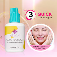 Genielash 15ml Eyelash Extension Sealer Glue Drying in 3 Minutes Super Bonder for Lash Extension Longer Retention