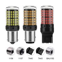 1ชิ้น144smd แคนบัส S25 1156 P21W BA15S LED BAY15D BAU15S PY21W T20 LED 7440 7443 W21W 1157สัญญาณไฟเลี้ยวหลอดไฟแอลอีดีสำหรับ