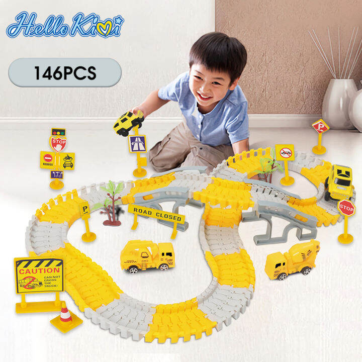 HelloKimi Electricity Track Car Toys Engineering Railcar Children ...