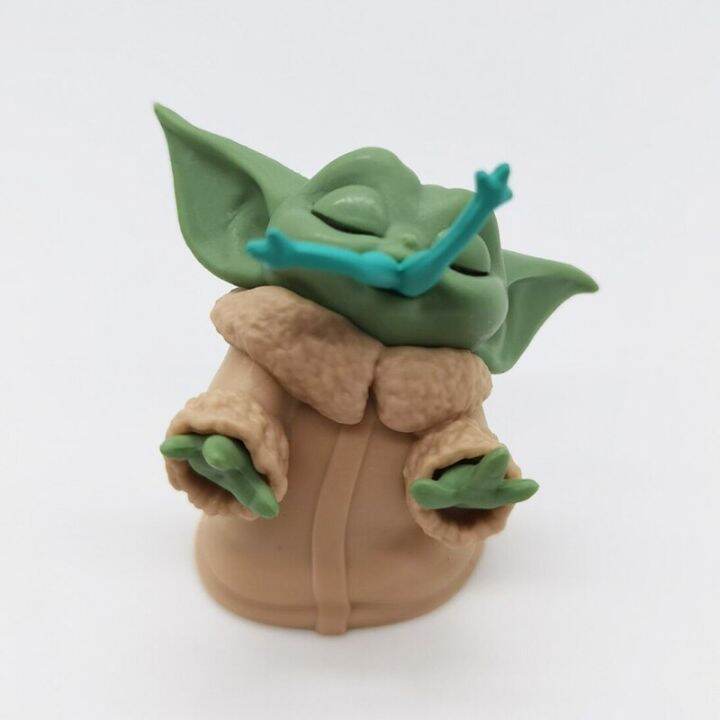 ทารก-yoda-grogu-กินกบโมเดลคอลเลกชันของเล่นการกระทำของเด็กโมเดล-yoda-ตุ๊กตาของเล่นวันเกิดสำหรับเด็ก-s