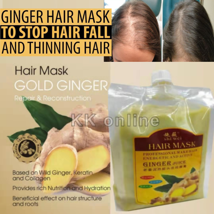 Ginger Hair Mask 1000ml Repair & rescue damage hair & Anti Hair Loss