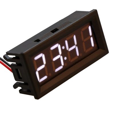 【2023】 mabiy มิเตอร์วัดกระแสไฟอุณหภูมินาฬิกาอิเล็กทรอนิกแบบดิจิตัล LED 12V 24V 36V 48V ใหม่0.56"