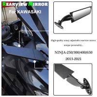 MTKRACING สำหรับ KAWASAKI NINJA250นินจา400 650กระจกมองหลังปีกหมุนปรับได้ปีกกระจกด้านข้าง