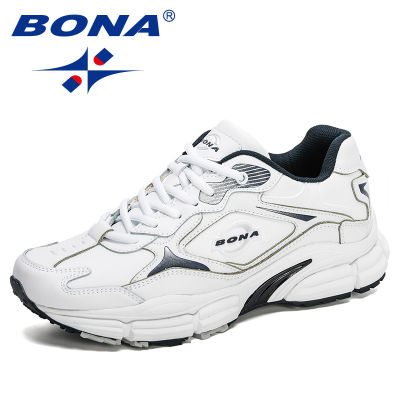 BONA New Designers Popular Action Leather Men Sneakers Outdoor Casual Shoes Fashion Man Leisure Footwear Walking Shoes Soft