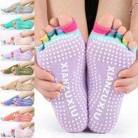 Women Bare Feet Exercise Fitness Non-Slip Half Toe Toeless Yoga Socks Pilates