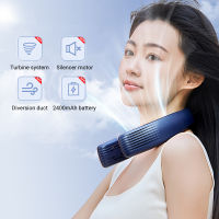 Air Conditioning Cold Wind Neck Fan USB Rechargeable Portable Fast Cooling Conditioner Wireless Bladeless Electric Fan for Sport