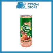 Nước đào và cherry bổ sung ga lon Perrier Peach & Cherry Slimcan 25cl