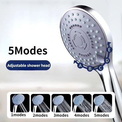 5 Modes SPA Shower Bath Adjustable Jetting Shower Head Water Saving Handheld Adjustable Shower Head Bathroom Accessorie Showerheads