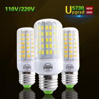 【▼Hot Sales▼】 yisiguyi0 หลอดไฟไฟ Led E27 220V 110V Bombillas โคมไฟ Led ไฟกลางคืน24 30 42 64 Leds 5730หลอดไฟข้าวโพดฝาครอบรังสีสปอตไลท์