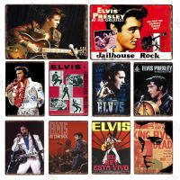 Elvis Vintage ดีบุกป้ายโปสเตอร์-Retro ตกแต่งบ้าน Pop Singer แผ่นโลหะบาร์ผับ Man Cave Wall Art ภาพวาดเหล็ก