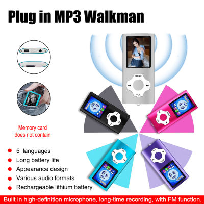 3Tech Mall เครื่องเล่น MP4 MP3แบบพกพาหน้าจอสี1.8นิ้ว MP3เครื่องเล่นเพลงวิทยุ FM TXT Ebook Photo Walkman สำหรับกีฬาวิ่ง