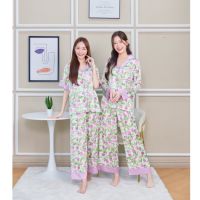 ชุดนอน Muslin pajamas  ชุดนอน  ซาติน Silk Satin ผ้านุ่มลื่น ใส่สบาย ( รุ่น T956,P956,L956)