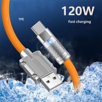 120W 6A Super Fast Charge Type-C Liquid Silicone Cable Quick Charge USB Cable For Xiaomi Huawei Samsung Pixel USB Bold Data Line