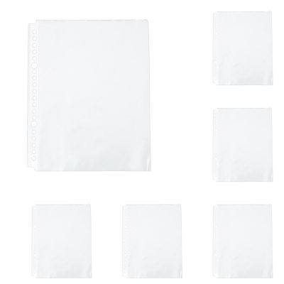 Pack of 400 A5 Clear Punched Pockets - Plastic Poly Folders