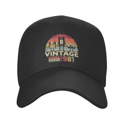 Custom Vintage 1981 Baseball Cap Women Men Adjustable 41th Birthday Gift Dad Hat Streetwear Snapback Summer Hats