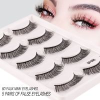 5 Pairs False Eyelashes Set 3D Faux Mink Fluffy Fake Eyelashes Handmade Full Strip Lashes Extension Makeup Tools For Women