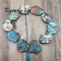 Freeform Sea Blue Ocean jaspers Slice Beads,Sediment Jaspers Slab Pendant Beads,Agates Beads For DIY Jewelry Making MY1694