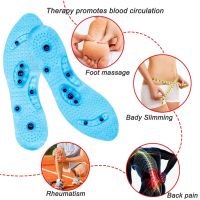 Unisex Magnetic Massage Insoles Foot Acupressure Shoe Pads Therapy Slimming Insoles for Weight Loss Transparent