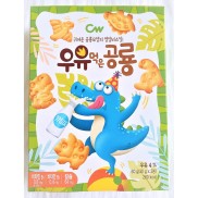 Bánh quy sữa hình khủng long kỷ Jura CW Hàn Quốc cho bé hộp 60g
