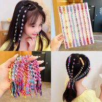 【CW】 Colors Kids Rope Hairpins Hair Headband Braided Flowers New Hairbands Accessories Fashion Curly