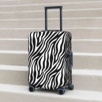 Zebra Pattern Suitcase Cover African Animal Stripes Print Elastic Cruise Trip Protection Luggage Supplies Flight