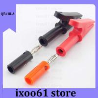 ixoo61 store 4mm Banana Plug Probe Test electric Black Red Color Cable Alligator Clip Alligator Socket Insulated Diy Clips