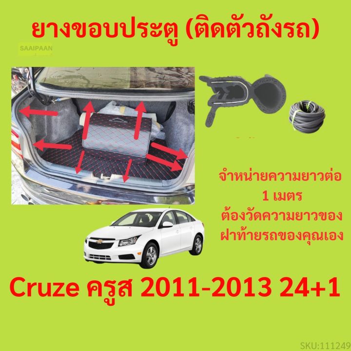 ราคาต่อเมตร ยางฝาท้าย  Cruze ครูส 2011-2013 24+1 ยางประตูหลัง แบบมีปีก