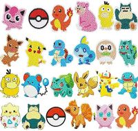 Pokemon Cartoon DIY Diamond Painting Stickers 5D Stickers Figure Pikachu Charmander Childrens Set Art Decoration Fridge Magnet