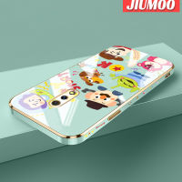 เคส JIUMOO สำหรับ Realme X เคสการ์ตูนทอยสตอรี่ลวดลายใหม่พื้นผิวขอบสี่เหลี่ยมชุบเคสซิลิกาเจลแบบนิ่มกันกระแทกเคสมือถือรวมทุกเลนส์กล้องถ่ายรูปฝาครอบป้องกัน