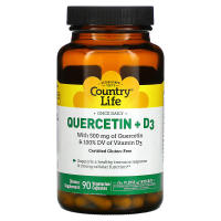 Country Life Quercetin + D3 90 Vegetarian Capsules