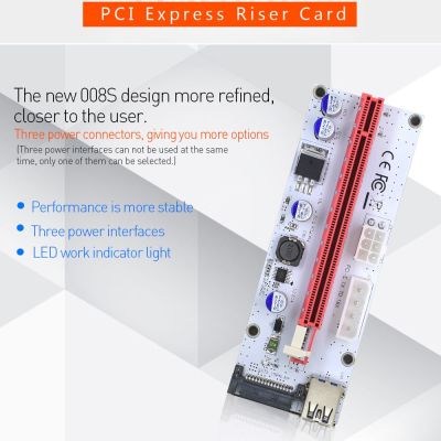 IRCTBV เครื่องขุดแร่ต่อ1X เป็น16X อะแดปเตอร์ SATA การ์ดสล็อต PCIE สาย USB3.0ต่อ VER008S