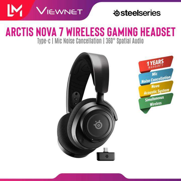 Steelseries Arctis Nova 7 Wireless Gaming Headset 360 Spatial Surround Sound 24ghz Bluetooth 9560