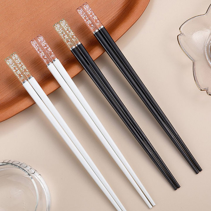 amber-cherry-blossom-alloy-chopsticks-chinese-chopsticks-reusable-tableware