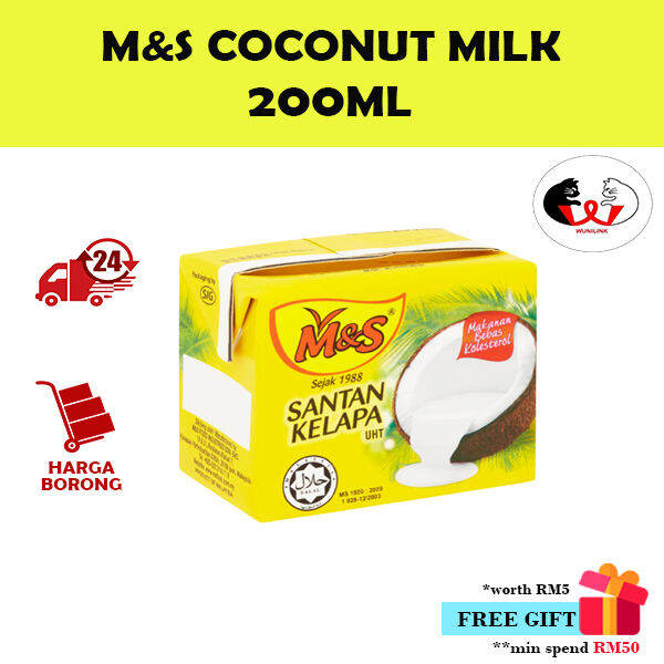 M&S Coconut Milk UHT / M&S Santan Kelapa [200ML] | Lazada