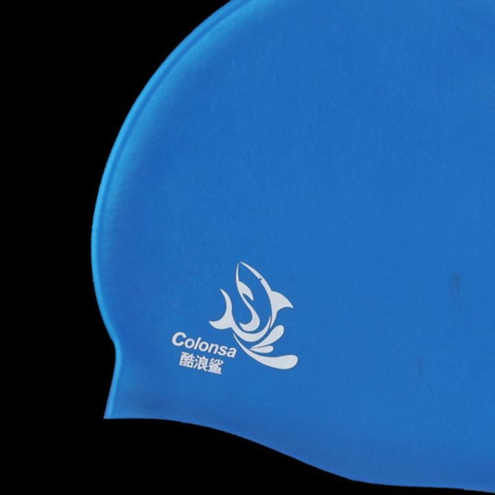 หมวกแก๊ปสีทึบกันน้ำกันลื่น-ปกป้องหูว่ายน้ำอุปกรณ์ซิลิโคนยืดหยุ่นสำหรับเล่นกีฬาทางน้ำหมวกอาบน้ำหมวกว่ายน้ำหมวกว่ายน้ำหมวกดำน้ำ