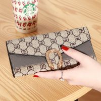 ✨Ready Stock ✨2021 new GD wallet female long section of Korean wild retro folding pocket money clip wallet foreign trade Clutch