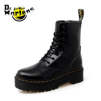 Dr. Martens รองเท้าแพลตฟอร์มผู้หญิงสำหรับรองเท้าผู้ชายรองเท้าหนังรุ่นคู่