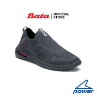 Bata บาจา ยี่ห้อ Power รองเท้ากีฬา รองเท้าผ้าใบแบบสวม รองเท้าใส่เดิน Sneakers for Walking สำหรับผู้ชาย รุ่น DD 300 Slip On 2 สีเทา 8186013