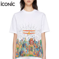 iCONiC STAR CITY T-SHIRT  #5458 เสื้อยืด พิมพ์ลาย หุ่นยนต์ กาว วิวเมือง เสื้อยืดแฟชั่น เสื้อยืดสีขาว เสื้อยืดผญ เสื้อยืดผช เสื้อยืดลาย