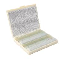 100PCS/Set Biological Glass Sample Prepared Basic Animal Plants Insects Tissues Science Specimen Cover Slips Portable Educational Microscope Slides