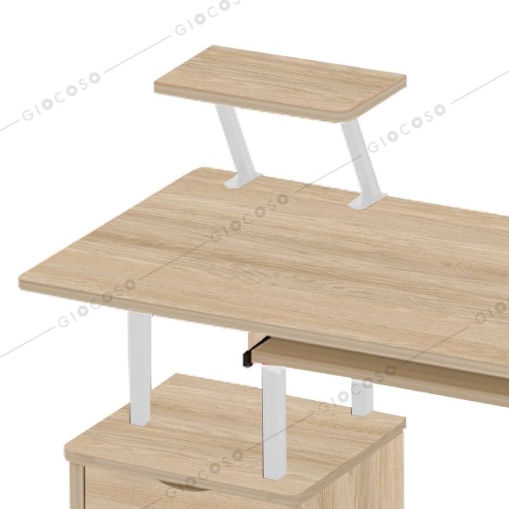 giocoso-โต๊ะคอมพิวเตอร์-โต๊ะคอม-โต๊ะทำงาน-โต๊ะคอมพิวเตอร์พร้อมลิ้นชัก-2-ชั้น-มีที่วางคีย์บอร์ด-รุ่น-b2394-2395-white