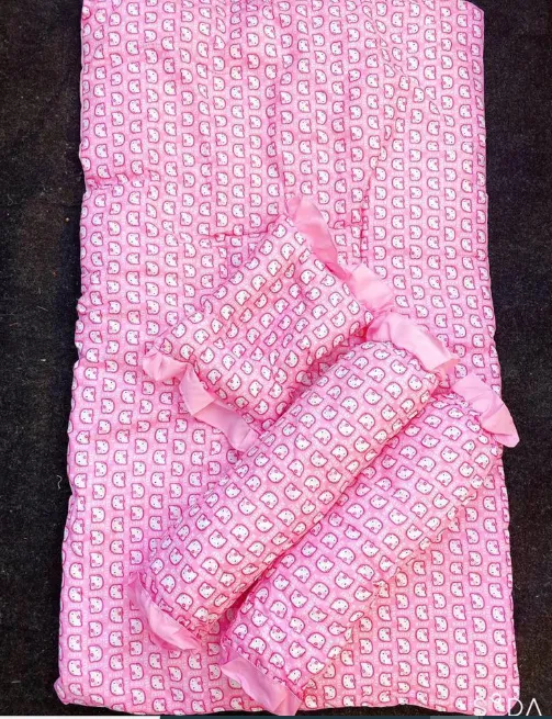 GM64 Baby Crib Mattress Comforter Set With Pillow and Bolsters Assorted