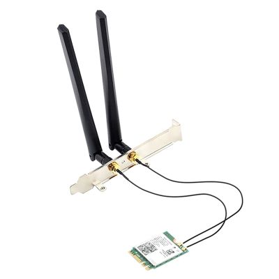 AX210NGW WIFI6E Wireless Network Card+Cable+8DB Antenna+Baffle Kit 5374M Gigabit Bluetooth 5.2 2.4G/5G/6G Tri-Band NGFF