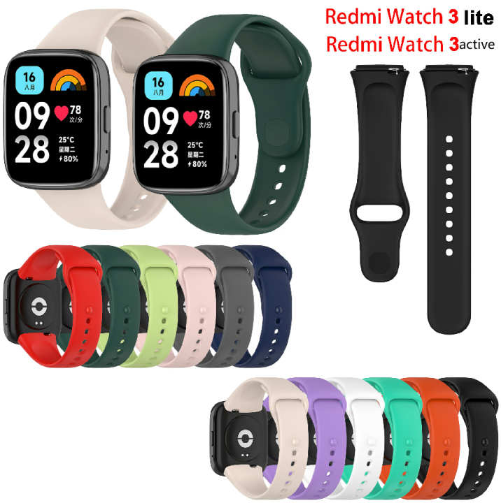 Silicone Replacement Watchband Sport Strap For Redmi Watch 3 Active ...