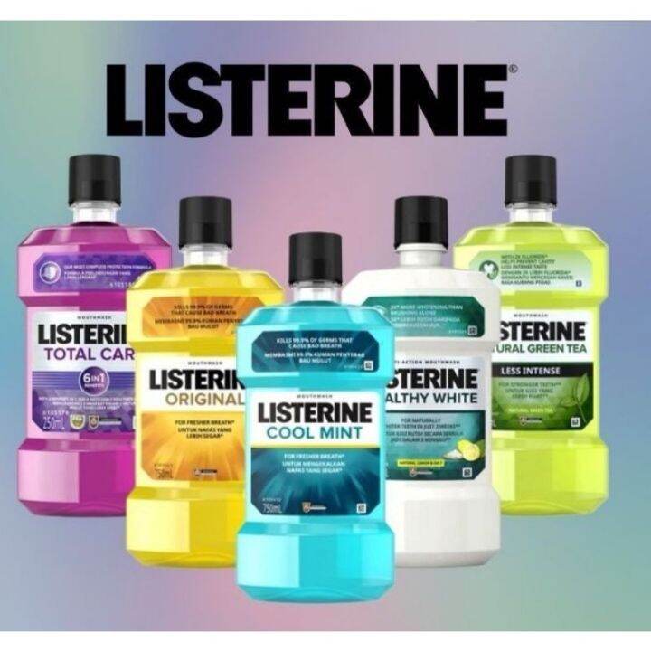 VU 🎁 Listerine Mouth Wash 750ml Kills bacteria germs Original / Cool